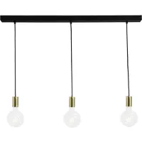 Masterlight Lampe à suspension Concepto 3 lumières noir avec or