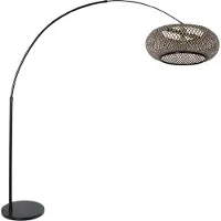 Steinhauer Lampe à arc en rotin Sparkled noir
