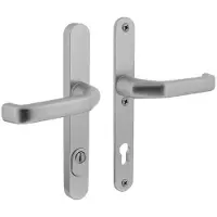 Intersteel Quincaillerie de porte dérobée Aurano PC étroit de 92 mm de protection contre la traction en aluminium