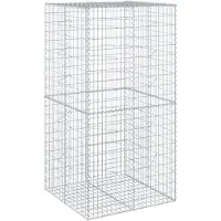 vidaXL Gabion avec couvercle 100x100x200 cm Fer galvanisé