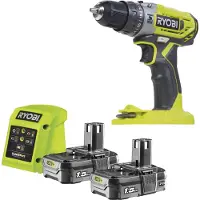 Ryobi R18PD2-215G Perceuse à percussion 18V (2x 1,5Ah)
