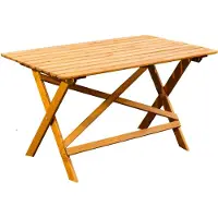 Woodfurniture LAXO (LATINA) Table de salle à manger d'extérieur, miel 125cm