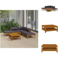 vidaXL Ensemble de salon de jardin 6 pièces avec revêtement en bois massif d'acacia - Ensembles de meubles de jardin