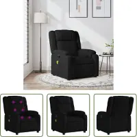The Living Store Fauteuil de massage Noir Tissu