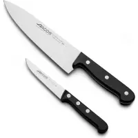 Arcos Jeu De 2 Couteaux De Cuisine Universal 285800 En Acier Inoxydable Et Mango Jeu De 2 Pièces En Polyoxyméthylène Dans Une Mallette.