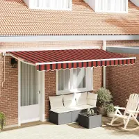 Prolenta Maison Exclusive - Armature de store orange et noir 350 x 200 cm