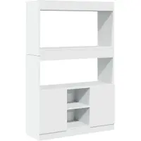 vidaXL Highboard blanc 92x33x140 cm Bois composite