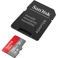 SanDisk Carte Ultra 128 Go microSDXC + adaptateur SD, Classe 10