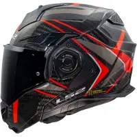 LS2 Helmets LS2 FF901 Advant X Carbon Future II Klapphelm, rot, S (55/56)