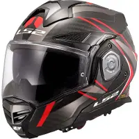 LS2 Helmets Casque modulable réversible LS2 FF901 ADVANT-X CARBON Future II rouge brillant taille XXL