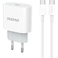 Dudao A14Euc Pd 20W Usb-C Charger with Cable - Blanc