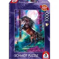 Schmidt Spiele Puzzle Licorne au Clair de Lune - 1000 pièces