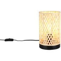 TRIO Lampe de table crème Laurent avec noir Ø 14cm