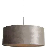 Steinhauer Lampe suspendue Sparkled 50cm gris avec velours Taupe