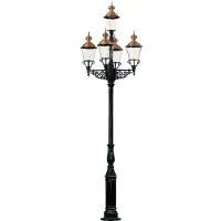 Ks Verlichting Lampe de jardin nostalgique Monaco 5 lumières - noir