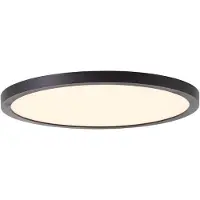 Brilliant LED Panneau apparent TUCO | Ø 25 cm Plafonnier fonctionnel | 16 W 2100 lm 2700 K | Plastique | Noir/Blanc
