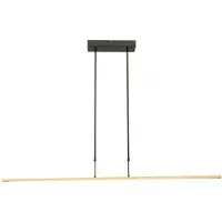 Masterlight Lampe suspendue noire Real 2 130cm avec de l'or