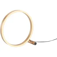 JUST LIGHT Lampe de table LED, Touchdimmer, anneau laiton mat, D 28 cm