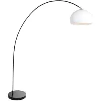 Steinhauer Lampadaire - noir - Solva - plastique métal - lampe arquée - E27 - 3906ZW -