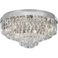Eglo Suspension Valparaiso, 1 lumière, chromée, diamètre 58 cm