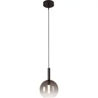 Masterlight Lampe pendante Ø 17cm Lido Ball avec du verre qui s’estompe à la fumée