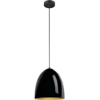 SLV PARA CONE 30, Lampe à suspension, longueur de suspension 250cm, E27, 1x max. 60W, noir / or 1008131
