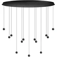 Eth Suspension design Grace 13 lumières noir
