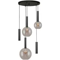 Masterlight Lampe suspendue Vide Bella 2 avec lentilles fumées et GU10