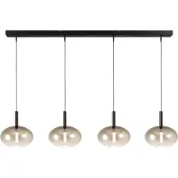Masterlight Lampe suspendue 4L Ø24cm Lido Onion avec du verre doré qui s’estompe.