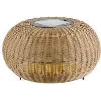 SLV Lampadaire bas Adegan Flat Solar rotin solaire