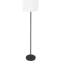 Mexlite Lampadaire noir Noor avec capuchon blanc