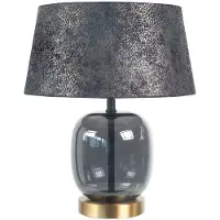 Highlight Lampe de table Bellini laiton avec verre fumé Ø 30cm