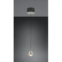 TRIO Suspension LED, nickel mat, choix de la température de couleur, H 200 cm