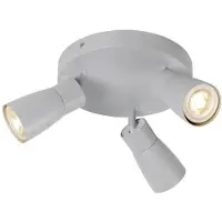 SLV PURI 2.0 Dome, applique murale et plafonnier, rond, 3 x max. 6W GU10, gris 1008343