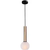 Masterlight Lampe suspendue Ø 15cm Bella 2 Laiton doré avec verre blanc mat