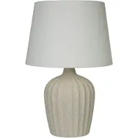 Searchlight Lampe de table Padstow Céramique blanche