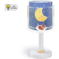 DALBER Lampe de table pour chambre d’enfant Moon Dreams bleu