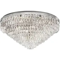 Eglo Suspension Valparaiso, une lumière avec un abat-jour en chrome, diamètre 98 cm