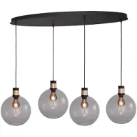Masterlight Lampe suspendue Lazise 2 4x Ø 25cm doré avec noir