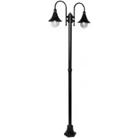Franssen Lampadaire classique Calice 2 lumières noir
