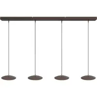 Masterlight Lampe suspendue à 4 lumières Scala 130 cm cacao brun Ø 20 cm
