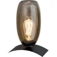 Masterlight Lampe de table Olive Verre de 12,5 cm Ø - noir