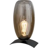 Masterlight Lampe de table Olive Verre de 15 cm Ø - noir