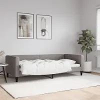Prolenta Lit de jour exclusif, couleur taupe, 90x200 cm, revêtement en tissu