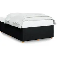 vidaXL Cadre de lit sans matelas noir 120x200 cm Tissu
