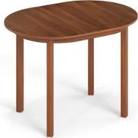 Northix Table de salle à manger ovale pour 2 à 4 personnes, en bois de noyer, 110 x 78 x 77 cm
