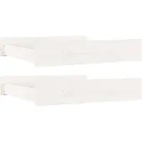 Syfax Tiroirs de lit 2 pcs blanc Bois de pin massif