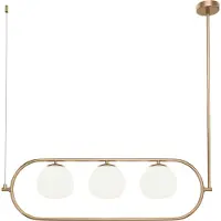 Maytoni Lampe à suspension, 3 flammes, laiton E14 douilles, verre blanc