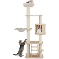 Northix Arbre à chat 185 cm avec poteaux épais, cachette et capsule