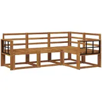 vidaXL Ensemble De Canapés D'extérieur 4 Pcs Naturel